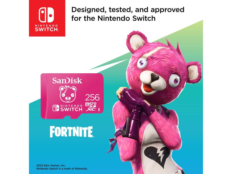 SanDisk 256GB microSDXC Card Licensed for Nintendo Switch, Fortnite Edition
