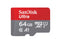 SanDisk 64GB Ultra microSDXC A1 UHS-I/U1 Class 10 Memory Card with Adapter,