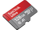 SanDisk 128GB Ultra microSDXC A1 UHS-I/U1 Class 10 Memory Card with Adapter,