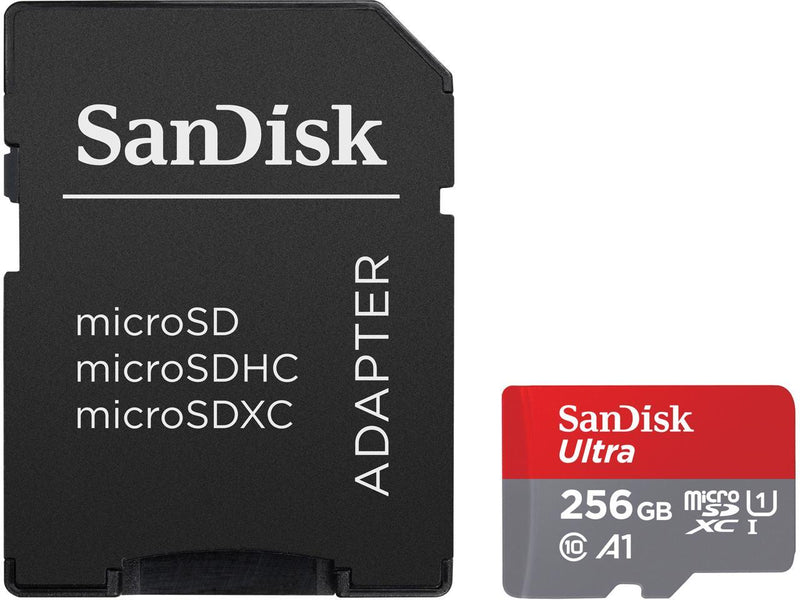 SanDisk 256GB Ultra microSDXC A1 UHS-I/U1 Class 10 Memory Card with Adapter,
