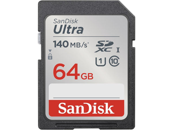 SanDisk 64GB Ultra SDXC UHS-I / Class 10 Memory Card, Speed Up to 140MB/s