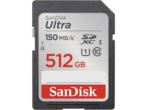 SanDisk 512GB Ultra SDXC UHS-I / Class 10 Memory Card, Speed Up to 150MB/s