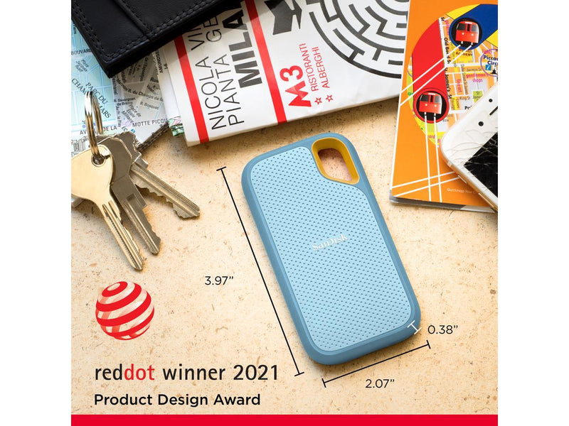 SanDisk 2TB Extreme Portable SSD - Up to 1050MB/s - USB-C, USB 3.2 Gen 2 -