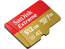 SanDisk Extreme 512GB MicroSD Memory Card Model SDSQXH9-512G-GZ6MA