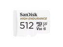 SANDISK 512GB High Endurance Video microSDXC Card with Adapter for Dash Cam and