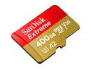 SanDisk 400GB Extreme microSDXC UHS-I Memory Card with Adapter - Up to