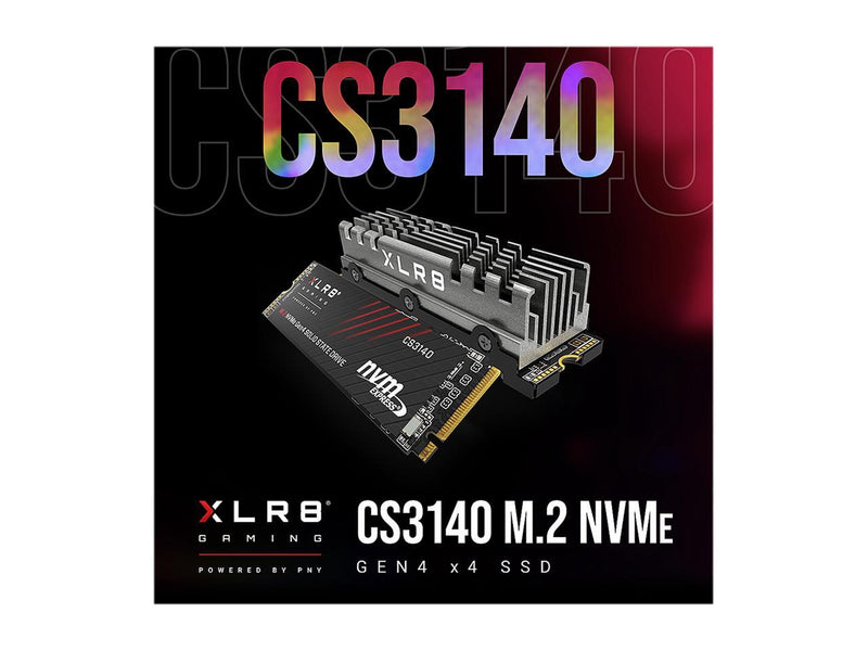 PNY XLR8 CS3140 M.2 2280 1TB PCI-Express 4.0 x4, NVMe 1.4 3D NAND Internal Solid
