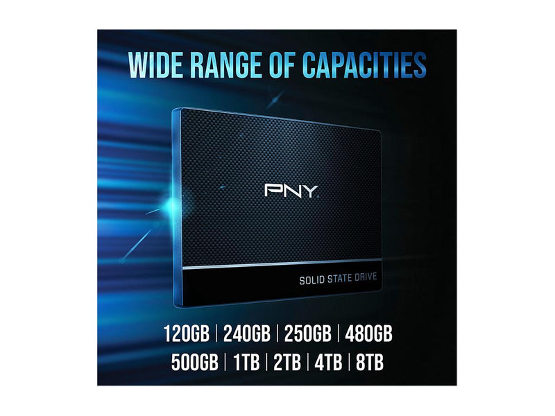 PNY CS900 2.5" 4TB SATA III 3D NAND Internal Solid State Drive (SSD)