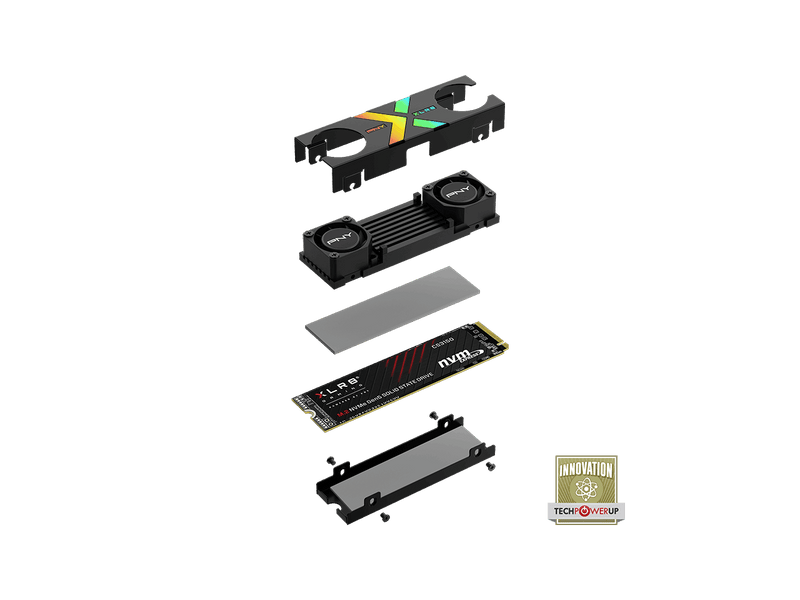 PNY CS3150 XLR8 Gaming Epic-X RGB 1TB PCIe Gen5 x4 NVMe M.2 SSD with RGB Dual