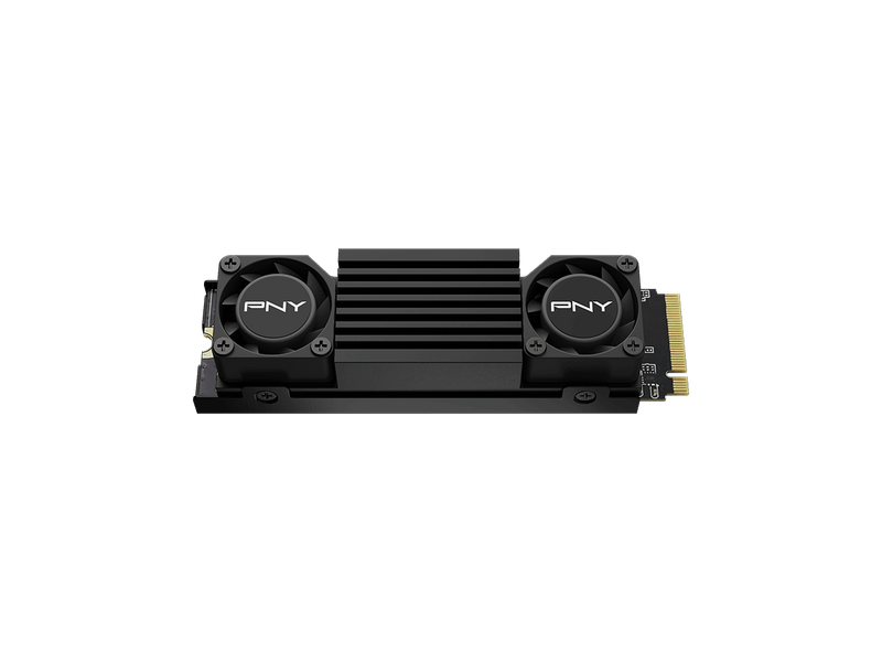 PNY CS3150 1TB PCIe Gen5 x4 NVMe M.2 SSD with Dual Fan Black Heatsink –