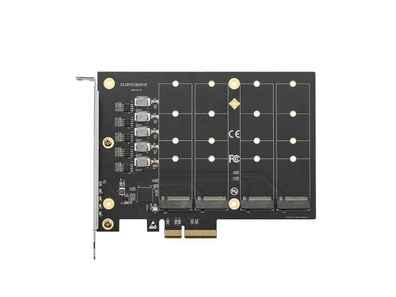 PCIe 3.0 x4 to 4-Port M.2 NVMe Adapter Card