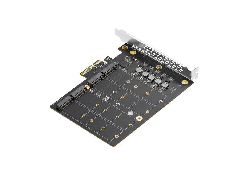 PCIe 3.0 x4 to 4-Port M.2 NVMe Adapter Card