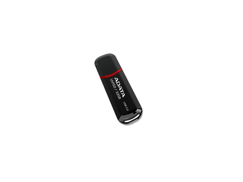 ADATA UV150 32GB USB 3.0 Snap-on Cap Flash Drive, Black (AUV150-32G-RBK)