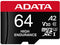 ADATA 64GB High Endurance microSDXC UHS-I U3 / Class 10 V30 A2 Memory Card with