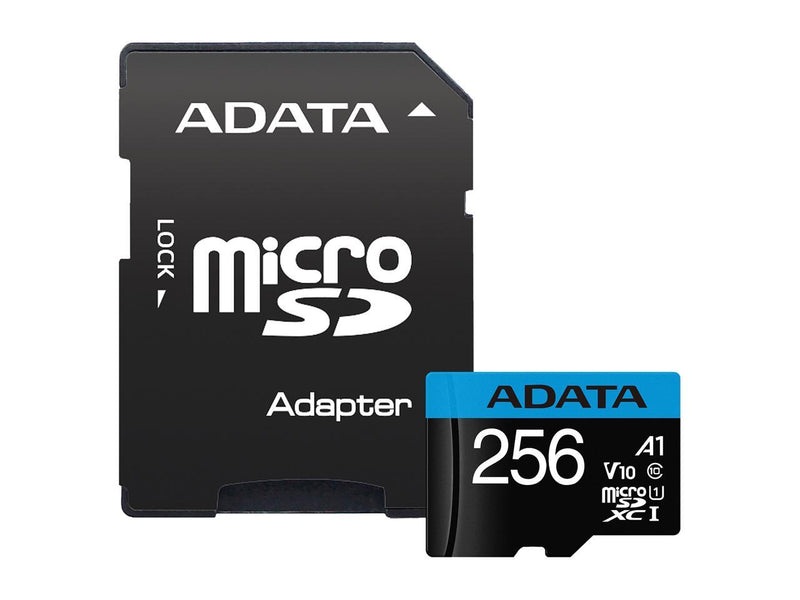 ADATA Premier 256GB MicroSDHC/SDXC UHS-I Class 10 V10 A1 Memory Card with