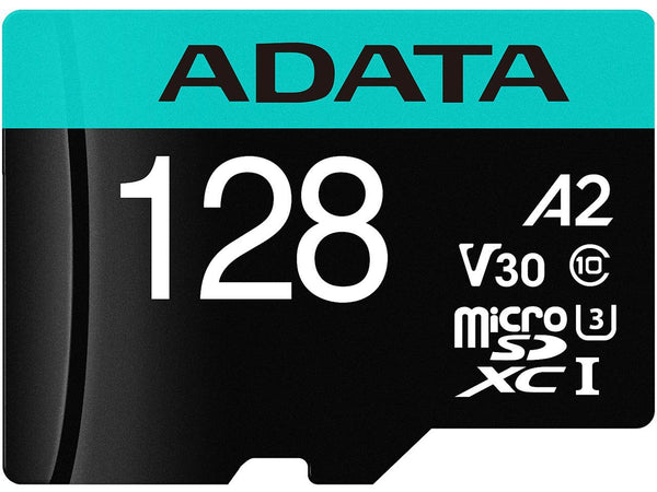 ADATA 128GB Premier Pro microSDXC UHS-I U3 / Class 10 V30 A2 Memory Card with SD