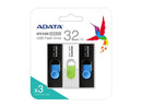 ADATA UV320 32GBx3 USB 3.2 Quick Slide Capless Flash Drive 3 Pack Combo