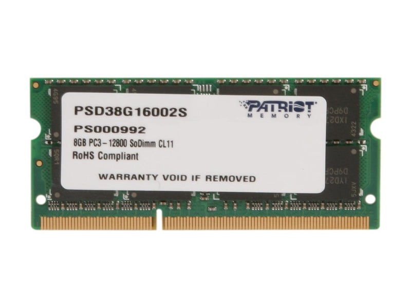 Patriot Signature 8GB 204-Pin DDR3 SO-DIMM DDR3 1600 (PC3 12800) Laptop Memory