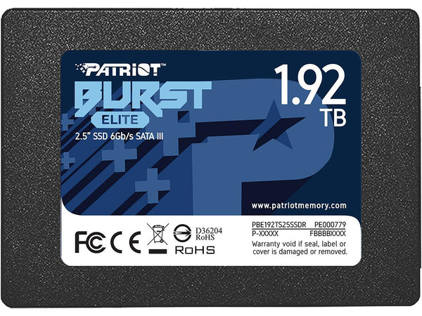 Patriot Burst Elite SATA 3 1.92TB SSD 2.5" Solid State Drive