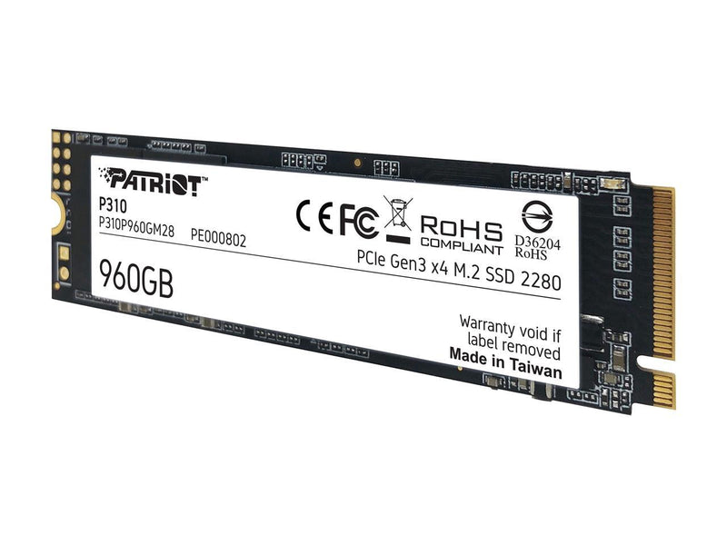 Patriot P310 960GB Internal SSD - NVMe PCIe M.2 Gen3 x 4 - Low-Power