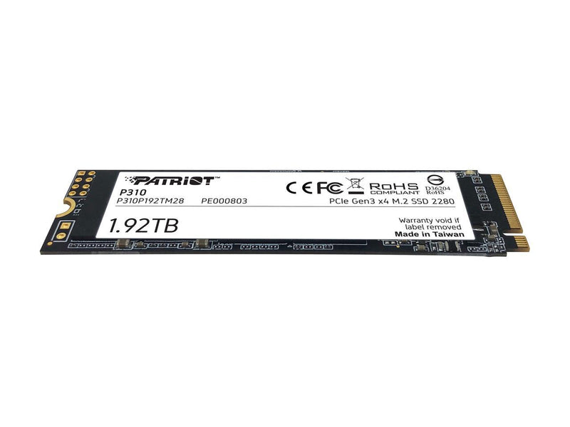 Patriot P310 1.92TB Internal SSD - NVMe PCIe M.2 Gen3 x 4 - Low-Power