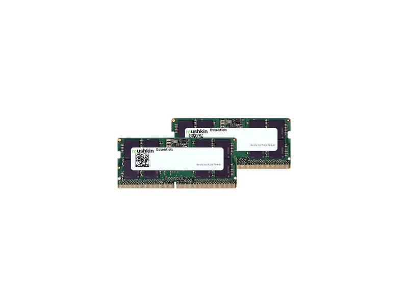 Mushkin Essentials - DDR5 Laptop DRAM - 32GB (2x16GB) SODIMM Memory Kit