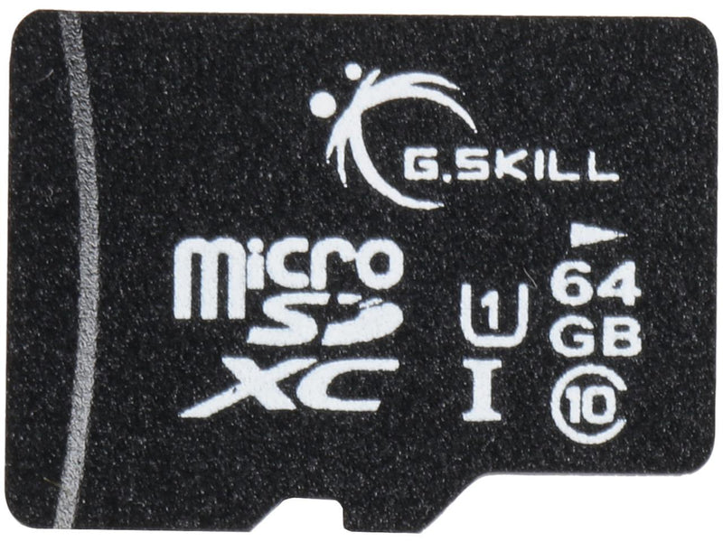 G.Skill 64GB Micro SDXC Flash Memory Card with SD Adapter (FF-TSDXC64GA-U1)