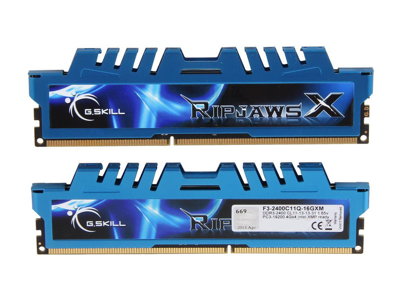 G.SKILL Ripjaws X Series 16GB (4 x 4GB) DDR3 2400 (PC3 19200) Desktop Memory