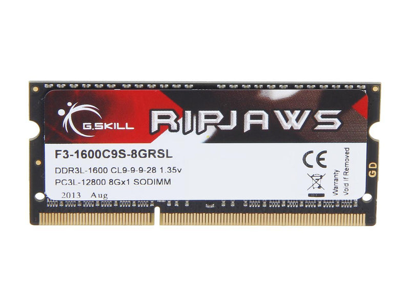 G.Skill Ripjaws Series 8GB 204-Pin DDR3 SO-DIMM DDR3 1600 (PC3 12800)