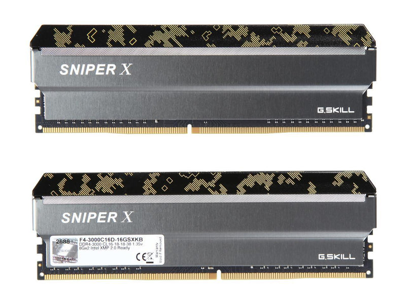 G.SKILL Sniper X Series 16GB (2 x 8GB) DDR4 3000 (PC4 24000) Desktop Memory