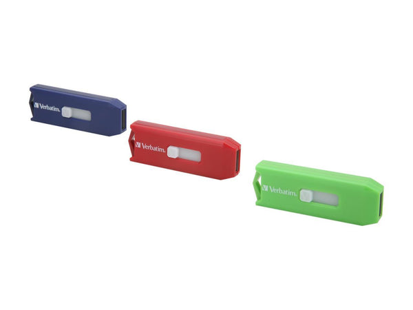 Verbatim Store 'n' Go 12GB (4GB x 3) USB 2.0 Flash Drive (Green, Blue & Red)