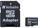 Verbatim 32GB microSDHC Flash Card w/ Adapter Model 44083