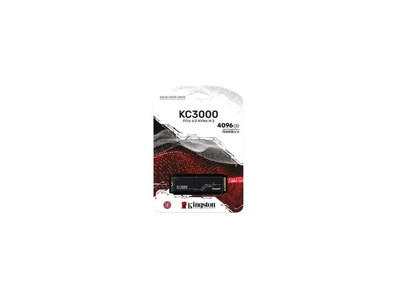 Kingston 258882 Ssd Skc3000d 4096g 4096g Kc3000 Pcie4.0 Nvme M.2 Ssd Retail