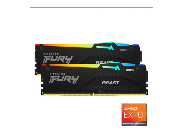 Kingston FURY Beast 32GB (2 x 16GB) 288-Pin PC RAM DDR5 5200 (PC5 41600) Memory