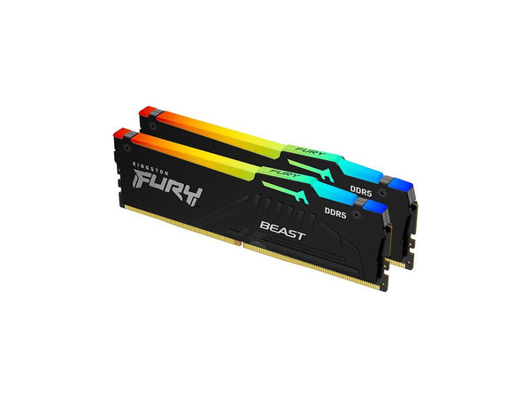 Kingston FURY Beast RGB 32GB (2 x 16GB) DDR5 5600 (PC5 44800) Memory (Desktop