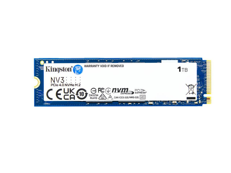 Kingston NV3 M.2 2280 1TB PCIe 4.0 x4 NVMe Internal Solid State Drive (SSD)