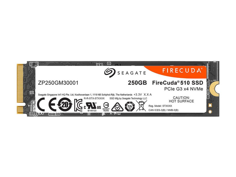 Seagate FireCuda 510 M.2 2280 250GB PCIe Gen3 x4, NVMe 1.3 3D TLC Internal Solid