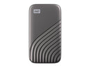WD 500GB My Passport SSD Portable External Solid State Drive, Gray, Sturdy