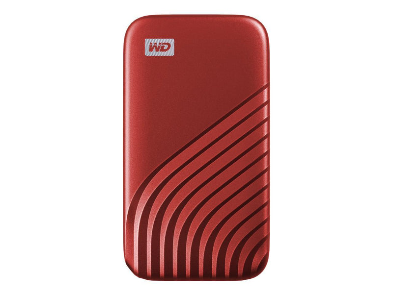 WD 1TB My Passport SSD Portable External Solid State Drive, Red, Sturdy