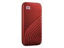 WD 1TB My Passport SSD Portable External Solid State Drive, Red, Sturdy