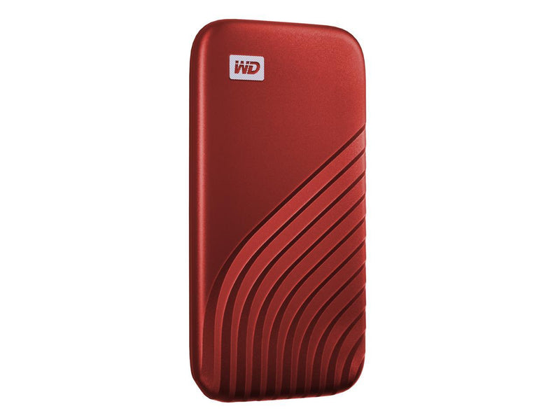 WD 1TB My Passport SSD Portable External Solid State Drive, Red, Sturdy