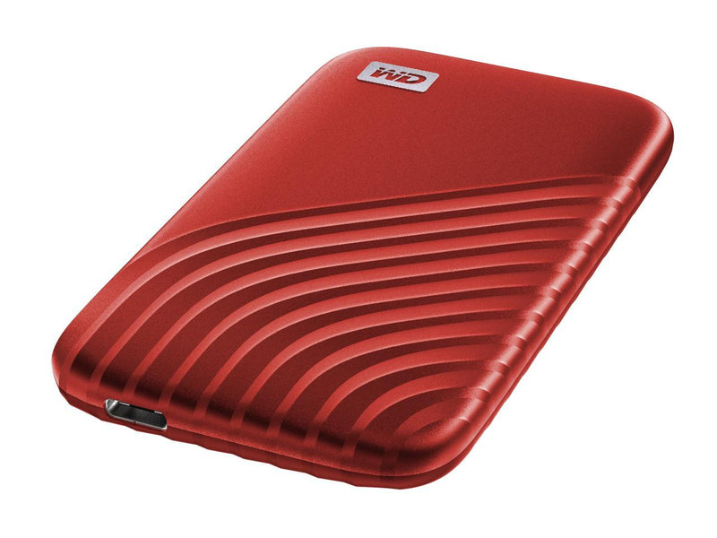 WD 1TB My Passport SSD Portable External Solid State Drive, Red, Sturdy