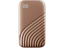 WD 1TB My Passport SSD Portable External Solid State Drive, Gold, Sturdy