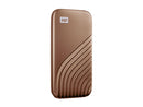 WD 1TB My Passport SSD Portable External Solid State Drive, Gold, Sturdy