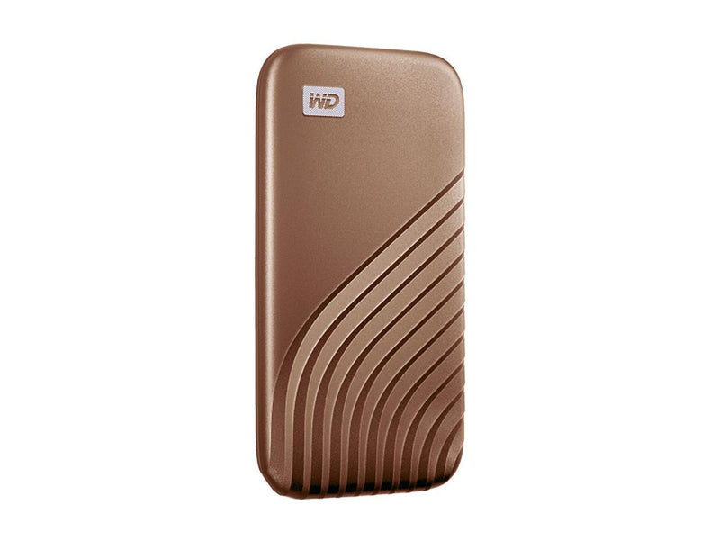 WD 1TB My Passport SSD Portable External Solid State Drive, Gold, Sturdy