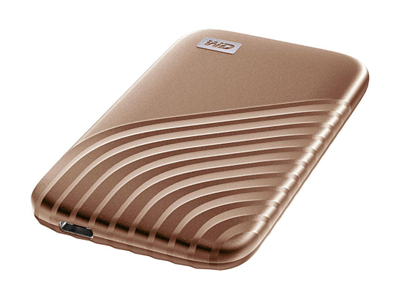 WD 1TB My Passport SSD Portable External Solid State Drive, Gold, Sturdy