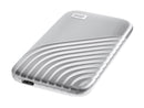 WD 2TB My Passport SSD Portable External Solid State Drive, Silver, Sturdy
