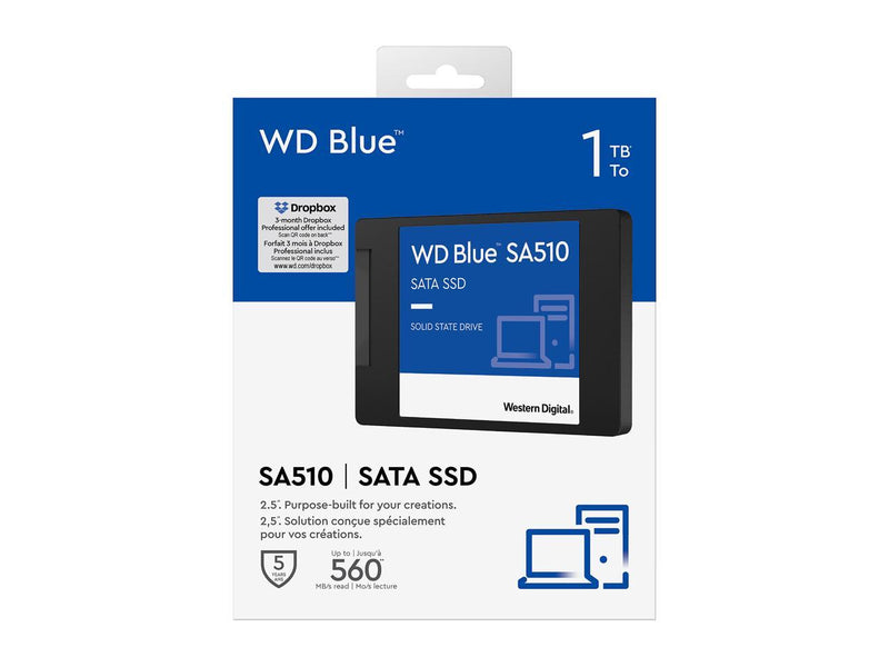 WD Blue 1TB SA510 2.5" Internal Solid State Drive SSD - WDS100T3B0A