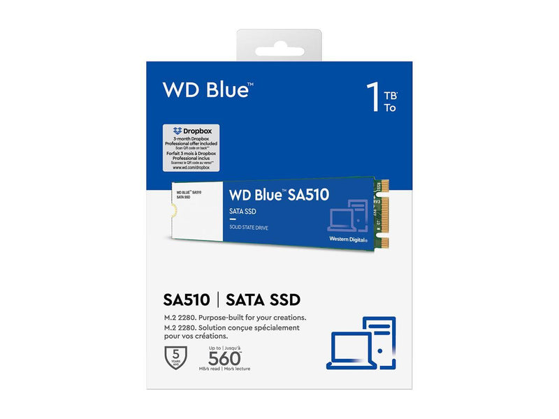 WD Blue 1TB SA510 M.2 Internal Solid State Drive SSD - WDS100T3B0B