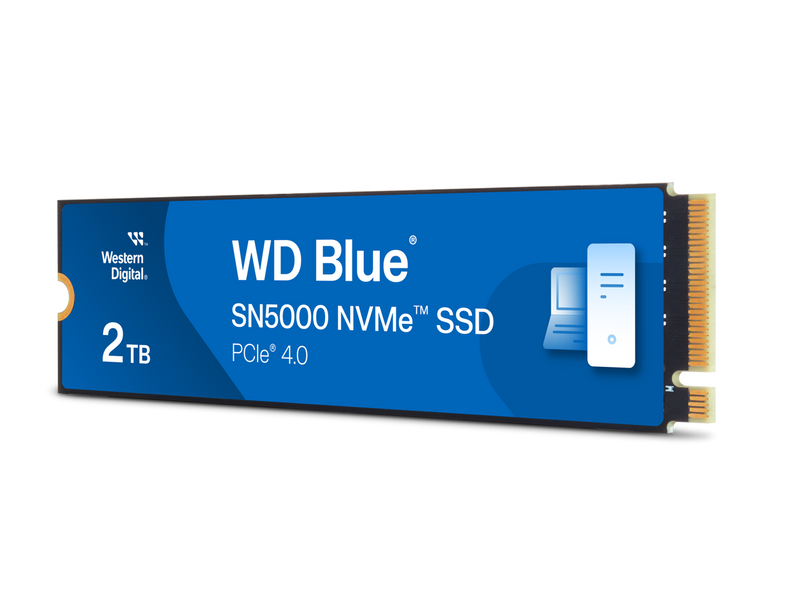 Western Digital 2TB WD Blue SN5000 NVMe SSD, PCIe Gen 4.0, up to 5,150 MB/s Read